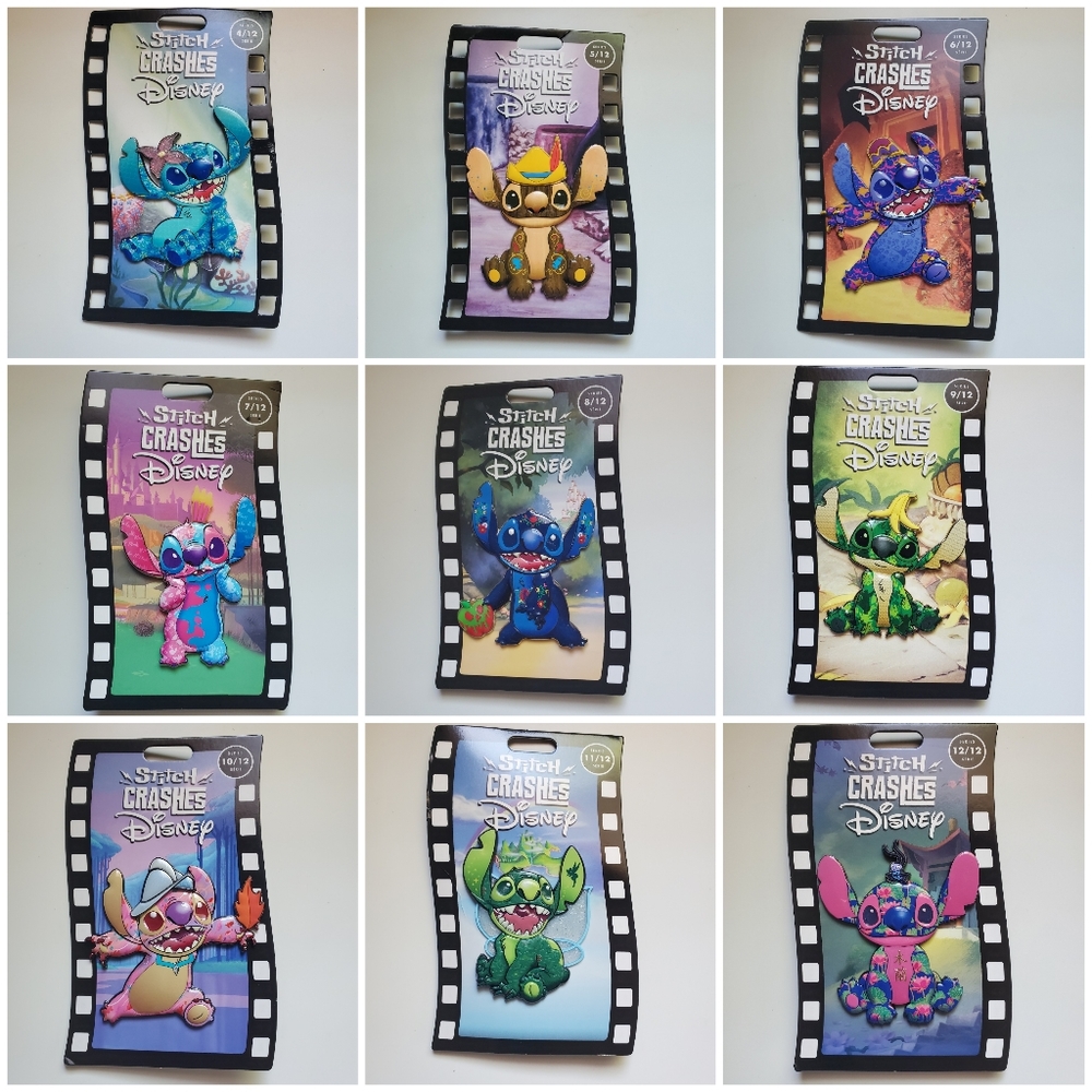 SOLD Brand New Stitch Crashes Disney Pins 4-12